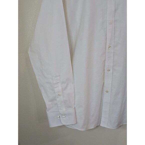 Brooks Brothers Regent Fit White Button Down Shirt Mens Size 2XL Non-Iron Polo - Picture 5 of 11